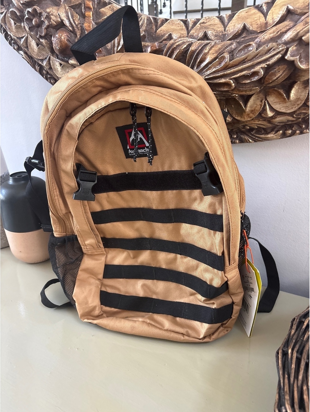 New Avalanche Trail Utility Backpack Tan and Black Outdoor Supply Company